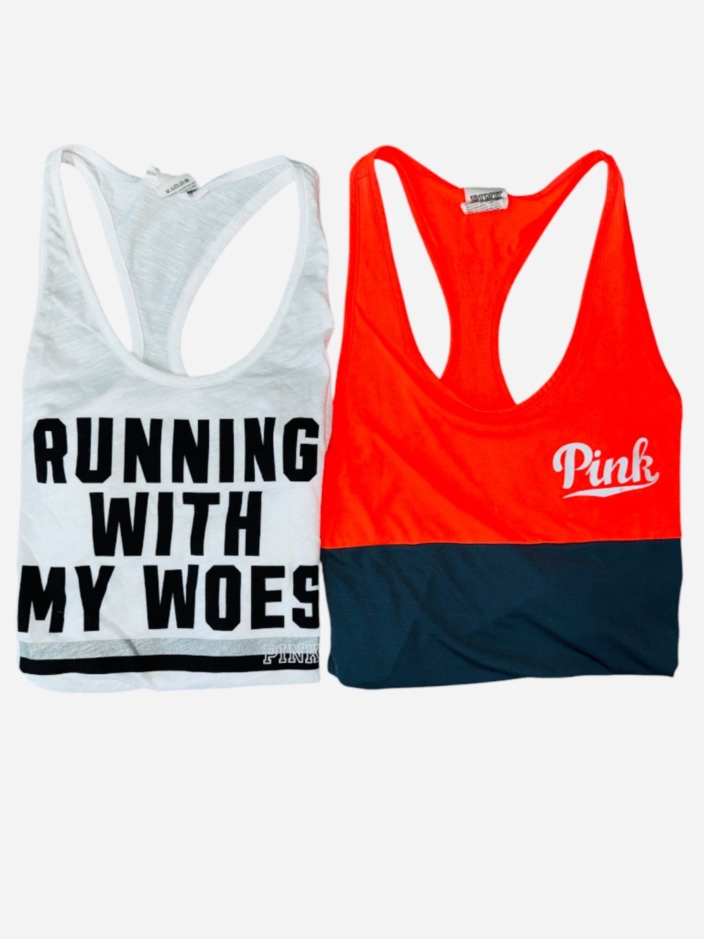 LOT OF 2 VICTORIA'S SECRET "PINK" ATHLETIC TANK TOPS!!